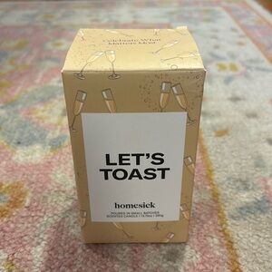 Homesick Let's Toast Candle - Gold